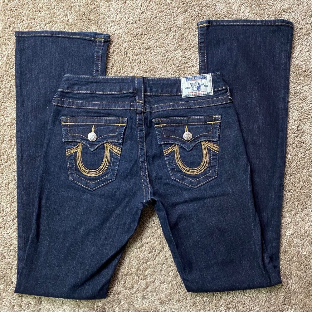 True Religion Ball & Chain Hi-Rise Boot Cut Jeans